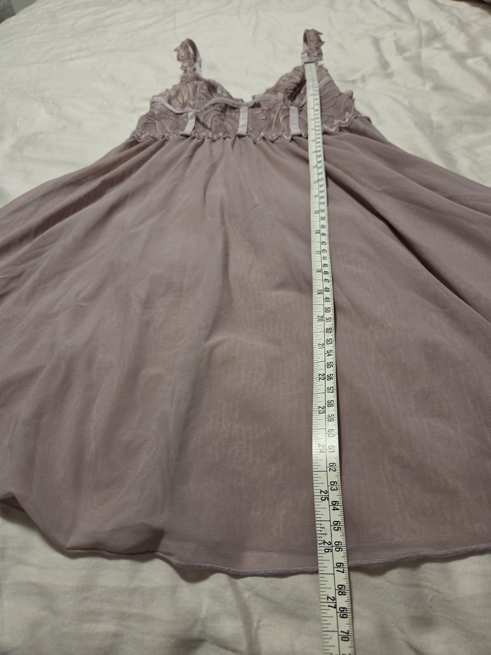 La Vie En Rose Floral Lace and Mesh Babydoll In Dusty Rose - Picture 8 of 11